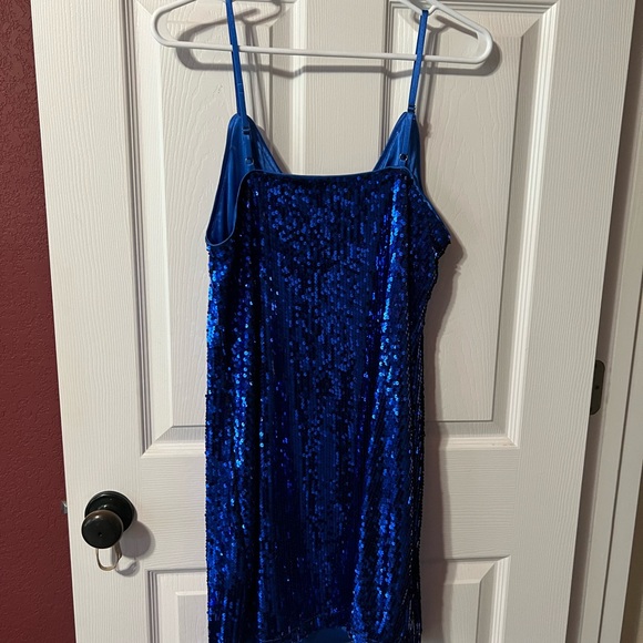 Allregra K royal blue sequin party/new years eve dress size M; like new - Picture 3 of 10